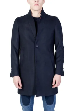 MULISH Heren, Mantels, Blauw, Maat: 3XL Viscose