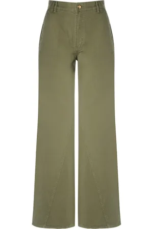 ANINE BING Dames, Broeken, Groen, Maat: W25