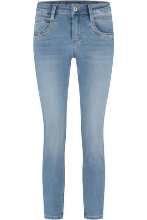 Red Button Dames, Jeans, Blauw, Maat: 3XL Katoen
