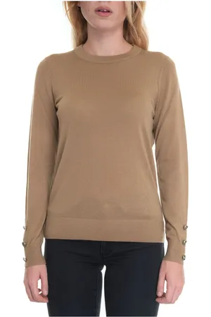 Michael Kors Dames, Truien, Bruin, Maat: M Wol