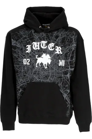 IUTER Heren, Sweatshirts & Hoodies, Zwart, Maat: XL Katoen