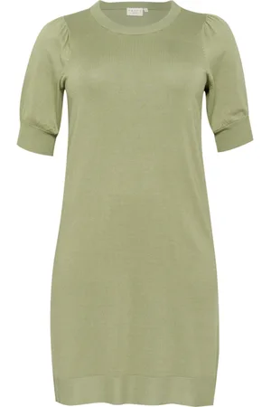 Kaffe Dames, Jurken, Groen, Maat: S Nylon