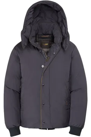 MOORER Heren, Jassen, Blauw, Maat: L Poliester