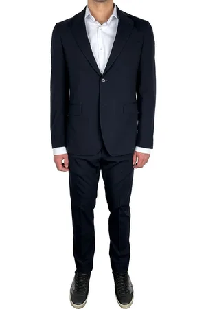 Aquascutum Heren, Pakken, Blauw, Maat: 2XL Wol