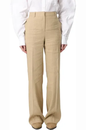 Alberta Ferretti Dames, Broeken, , Maat: M Linnen