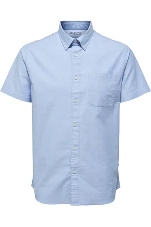 SELECTED Heren, Overhemden, Blauw, Maat: L Katoen