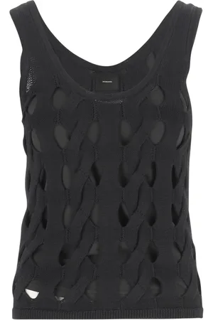 Pinko Dames, Tops, Zwart, Maat: S Nylon