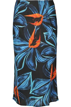 Louisa Ballou Dames, Rokken, Blauw, Maat: M Katoen