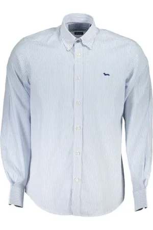 HARMONT&BLAINE Heren, Overhemden, Blauw, Maat: L Katoen