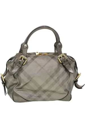 Burberry Dames, Pre-owned, Grijs, Maat: ONE Size Leer