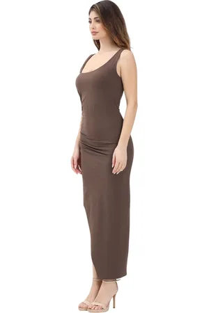 Patrizia Pepe Dames, Jurken, Bruin, Maat: XS