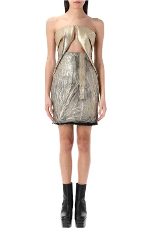 Rick Owens Dames, Jurken, Geel, Maat: S Katoen