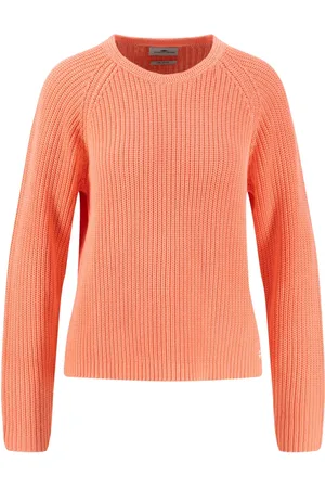 Fynch-Hatton Dames, Truien, Oranje, Maat: XL Katoen