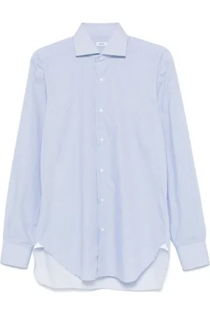 BARBA Heren, Overhemden, Blauw, Maat: 3XL Katoen