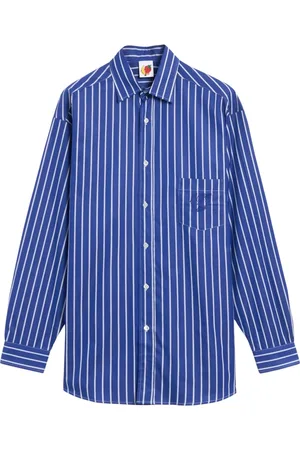Sky High Farm Heren, Overhemden, Blauw, Maat: XS Katoen