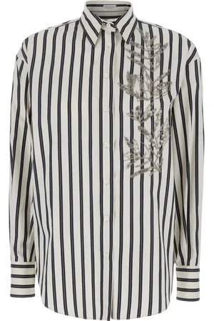 Brunello Cucinelli Dames, Blouses & Shirts, Wit, Maat: M Katoen
