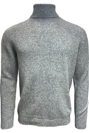 Roberto Collina Heren, Truien, Grijs, Maat: 2XL Wol