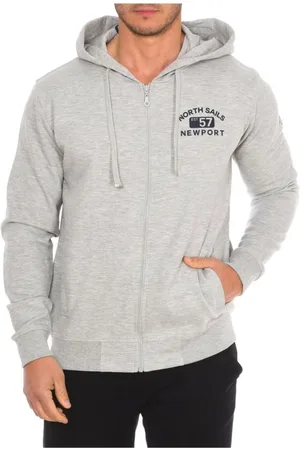 North Sails Heren, Sweatshirts & Hoodies, Grijs, Maat: XL Katoen