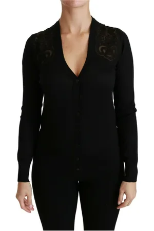 Dolce & Gabbana Dames, Truien, Zwart, Maat: 2XS Zijde