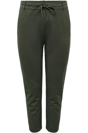 ONLY Dames, Broeken, Groen, Maat: 2XL L34 Nylon