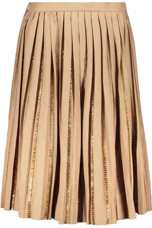 Burberry Dames, Rokken, Bruin, Maat: L Linnen