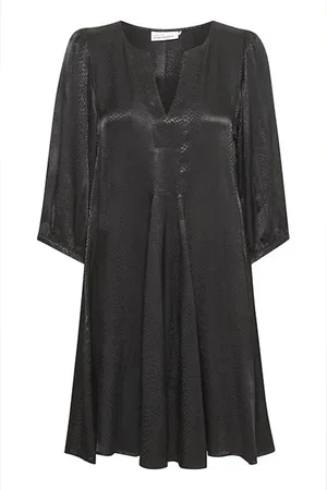 Karen by Simonsen Dames, Jurken, Zwart, Maat: 3XL