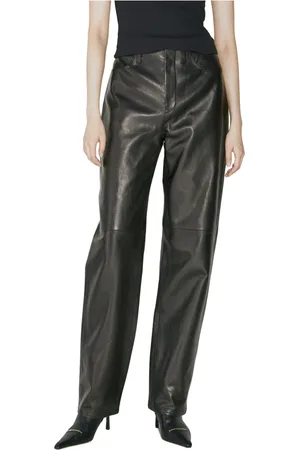 Alexander Wang Dames, Broeken, Zwart, Maat: M Leer