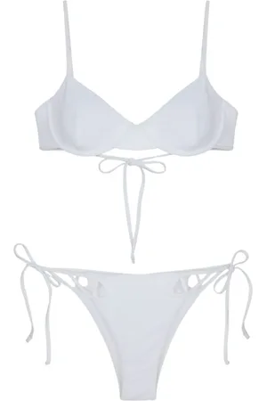 F**K Dames, Badkleding, Wit, Maat: M Polyamide