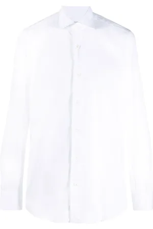 MAZZARELLI Heren, Overhemden, Wit, Maat: 2XL Katoen