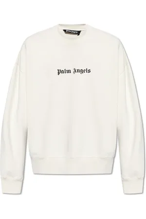 Palm Angels Heren, Sweatshirts & Hoodies, Wit, Maat: 2XL Katoen