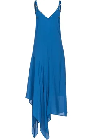 Pinko Dames, Jurken, Blauw, Maat: S
