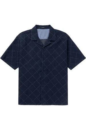 Denham Heren, Overhemden, Blauw, Maat: S Katoen