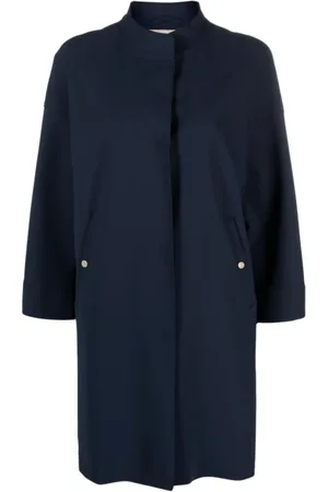 HERNO Dames, Mantels, Blauw, Maat: L Katoen
