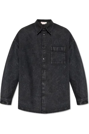Marni Heren, Overhemden, Grijs, Maat: XL Denim