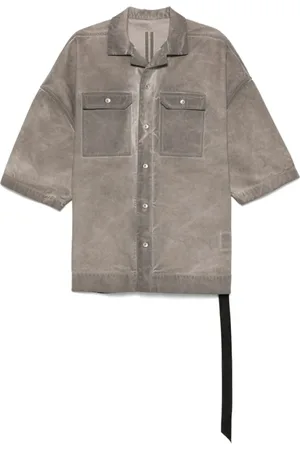 Rick Owens Heren, Overhemden, Grijs, Maat: S