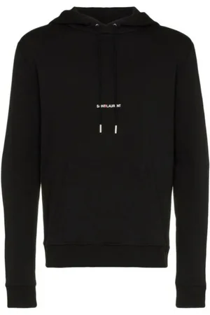 Saint Laurent Heren, Sweatshirts & Hoodies, Zwart, Maat: XS Katoen
