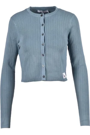 Calvin Klein Dames, Truien, Blauw, Maat: M Katoen