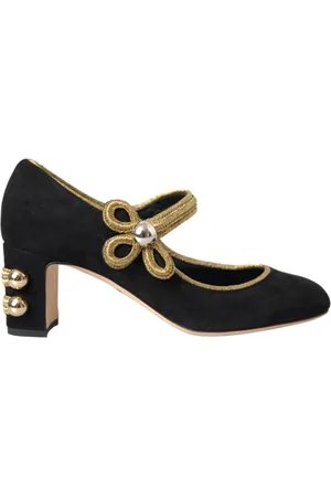 Dolce & Gabbana Dames, Schoenen, Zwart, Maat: 37 EU Leer