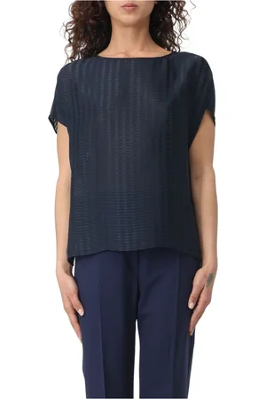 Giorgio Armani Dames, Blouses & Shirts, Blauw, Maat: XS Poliester