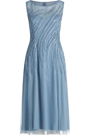 Vera Mont Dames, Jurken, Blauw, Maat: 4XL