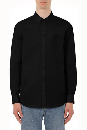 Moschino Heren, Overhemden, Zwart, Maat: S Katoen