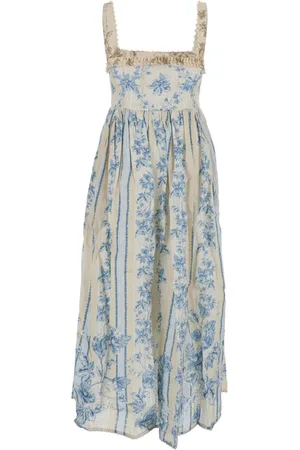 Agua by Agua Bendita Dames, Jurken, Blauw, Maat: M Linnen