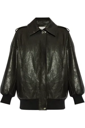 Alexander McQueen Dames, Jassen, Zwart, Maat: XS Leer