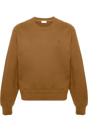 Saint Laurent Heren, Sweatshirts & Hoodies, Bruin, Maat: XL Katoen
