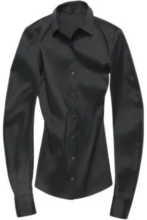Acne Studios Dames, Blouses & Shirts, Zwart, Maat: S Zijde