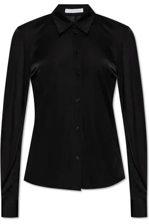 Helmut Lang Dames, Blouses & Shirts, Zwart, Maat: S Leer
