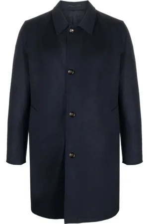 Kired Heren, Mantels, Blauw, Maat: 4XL Kasjmier