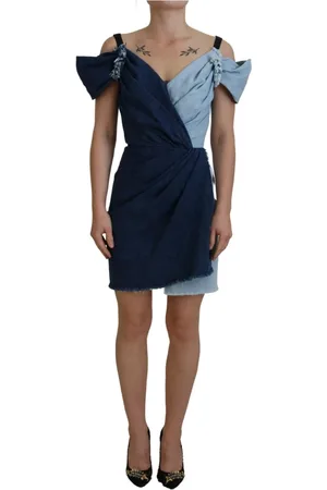 Dolce & Gabbana Dames, Jurken, Blauw, Maat: 2XS Denim
