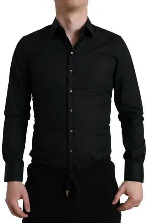 Dolce & Gabbana Heren, Overhemden, Zwart, Maat: M Katoen