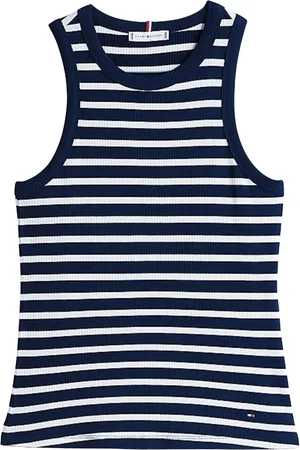 Tommy Hilfiger Dames, Tops, Blauw, Maat: S Viscose